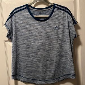 Blue Adidas workout shirt